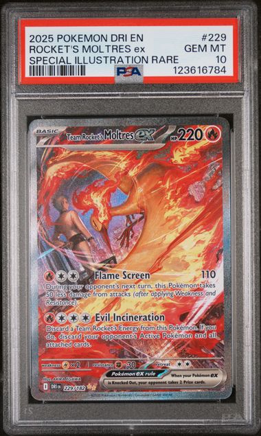 PSA 10 - Destined Rivals - Rocket's Moltres EX