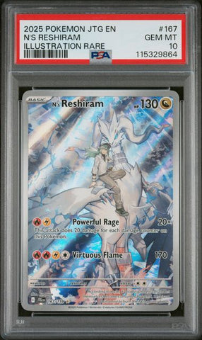 PSA 10 - Journey Together  - N's Reshiram #167