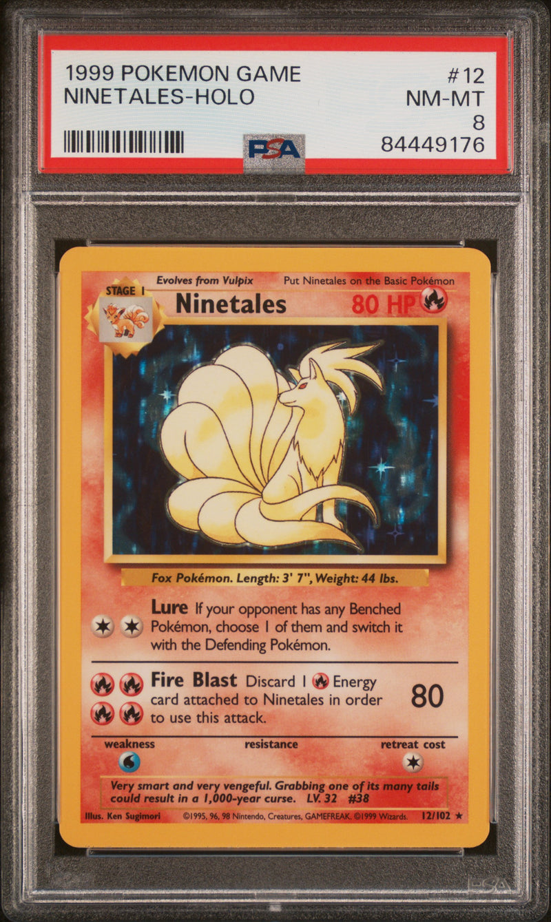 PSA 8 - Base Set - Ninetales Holo