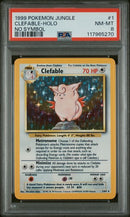 PSA 8 - Jungle - Clefable Holo No Symbol