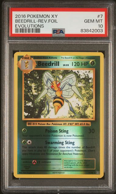 PSA 10 - Evolutions - Beedrill Reverse Foil