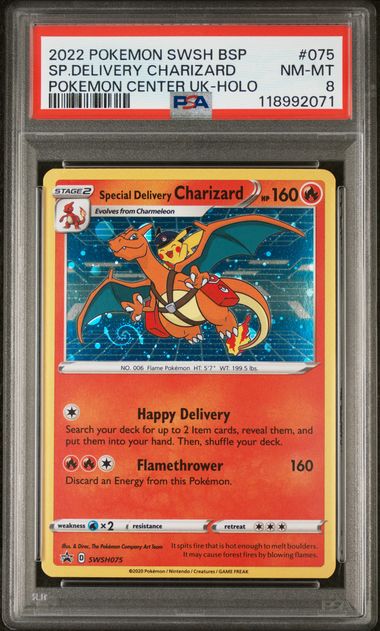 PSA 8 - SWSH Black Star Promo - Special Delivery Charizard