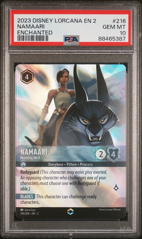 PSA 10 - Disney Lorcana EN2 - Namaari Enchanted #216