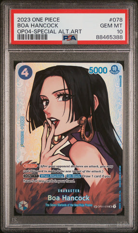 PSA 10 - Kingdom of Intrigue - Boa Hancock SP Alt Art #OP01-078