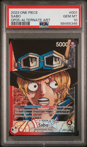 PSA 10 - OP05 - Sabo (Alternate Art) #001