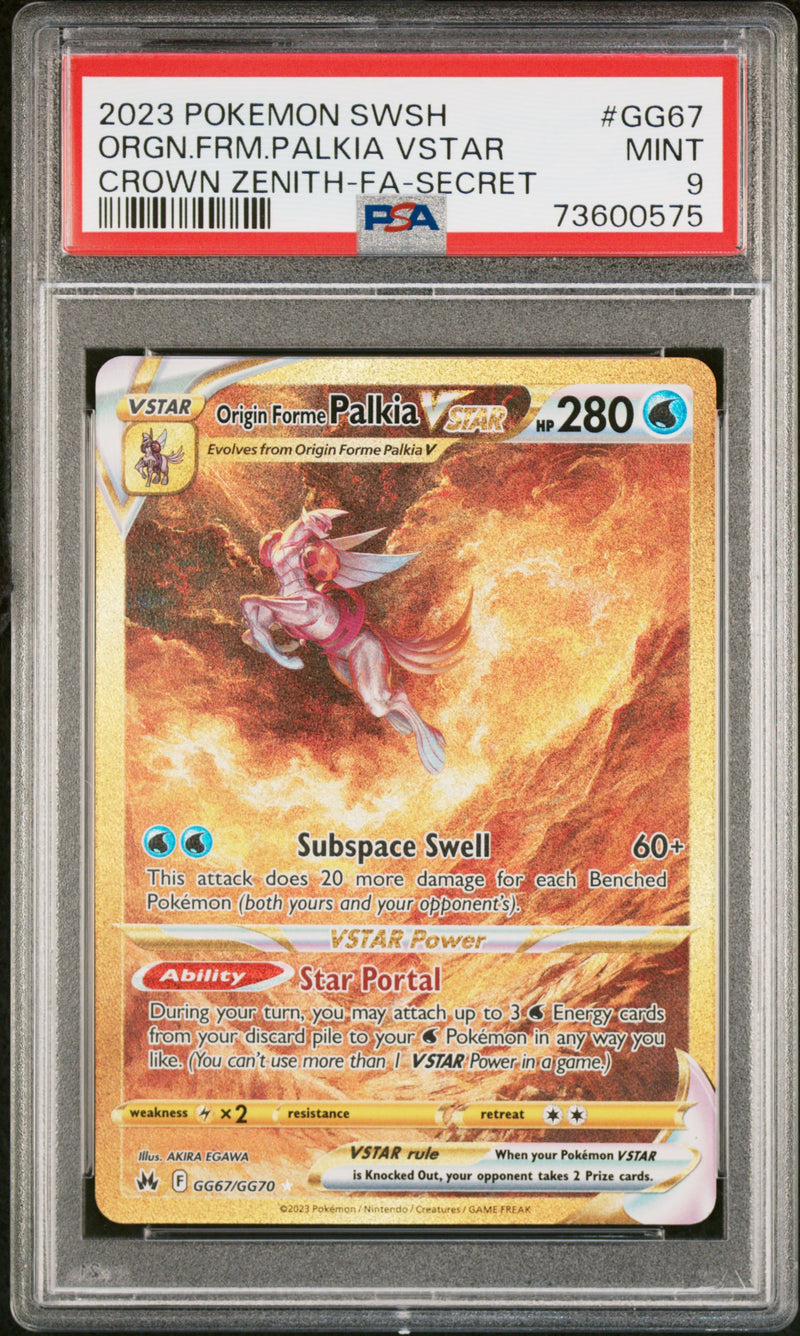 PSA 9 - Crown Zenith - Palkia Vstar GG67