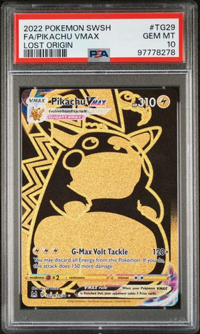 PSA 10 - Lost Origin - Pikachu VMAX - #TG29