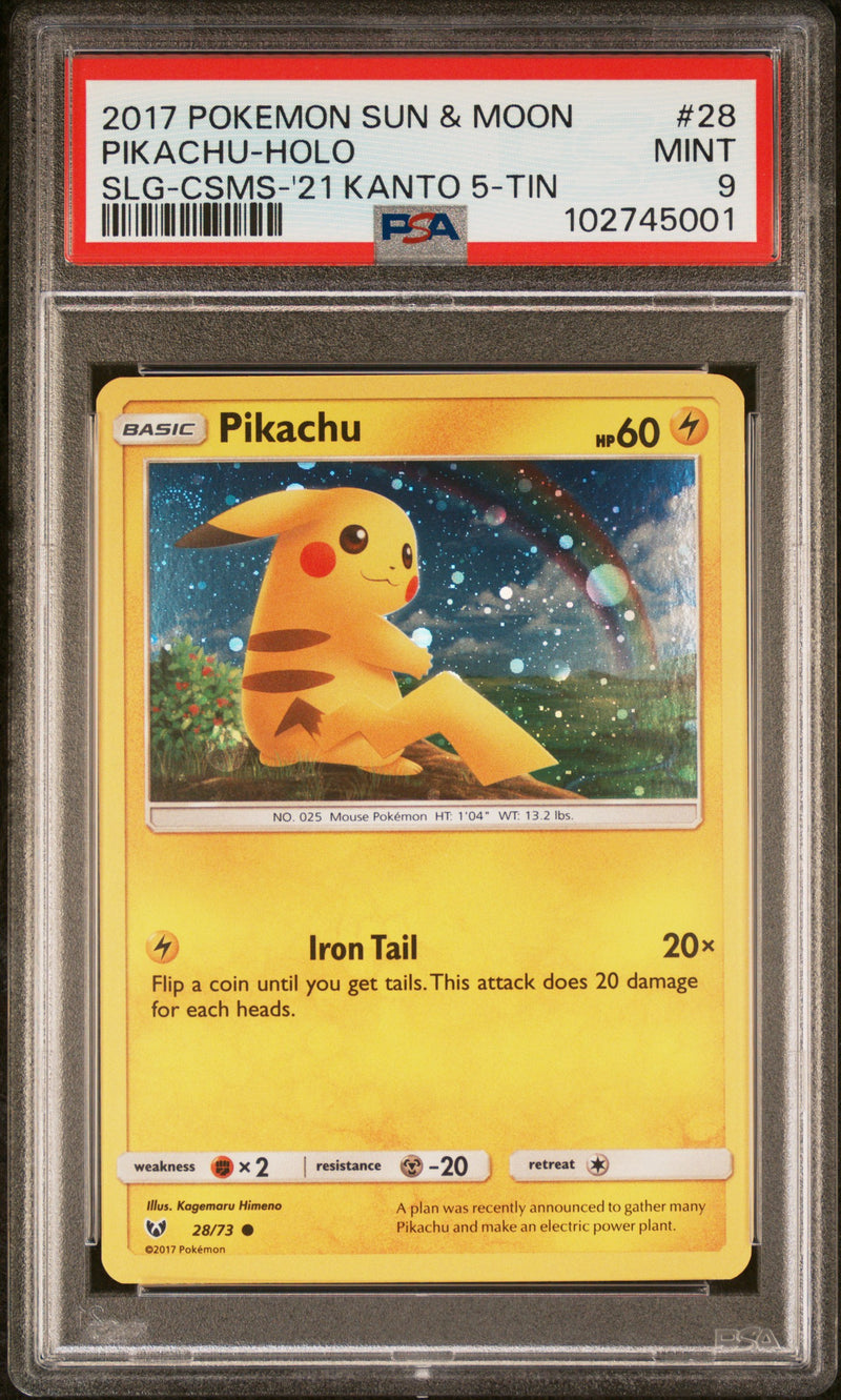 PSA 9 - Sun & Moon - Pikachu Holo