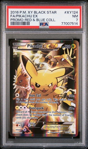 PSA 7 - Black Star Promo - Pikachu EX #XY124