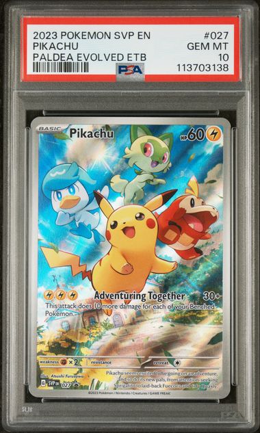 PSA 10 - Paldea Evolved ETB Promo - Pikachu