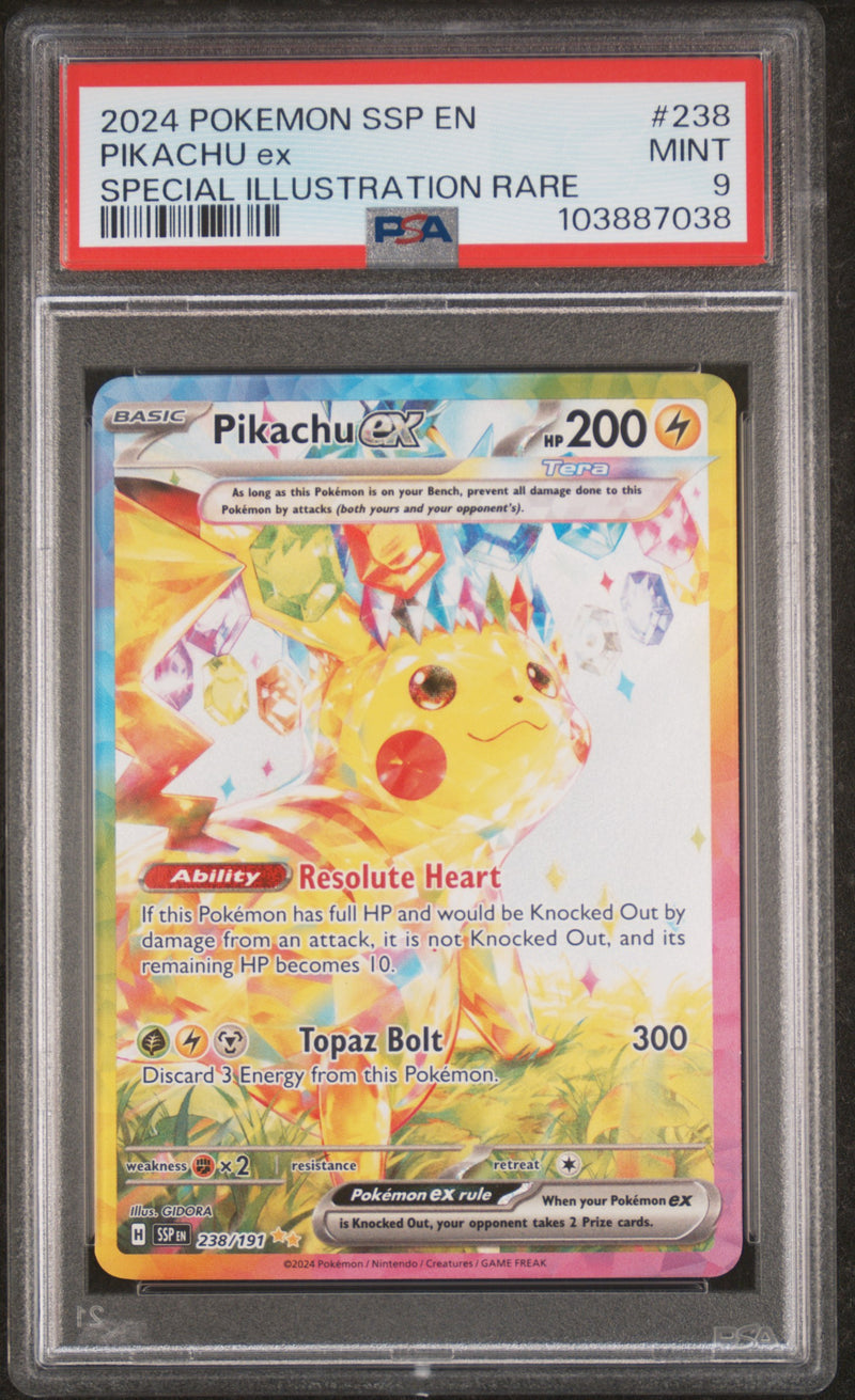 PSA 9 - Surging Sparks - Pikachu EX