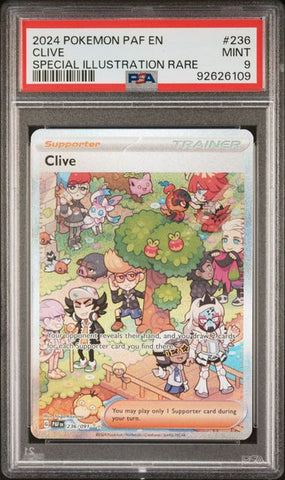 PSA 9 - Paldean Fates - Clive (Special Illustration Rare) #236
