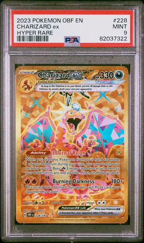 PSA 9 - Obsidian Flames - Charizard Ex #228