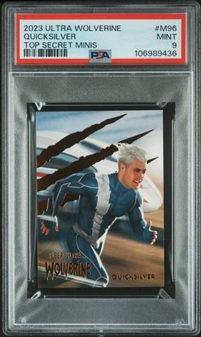 PSA 9 - 2023 Ultra Wolverine - Quicksilver Top Secret Minis #M96