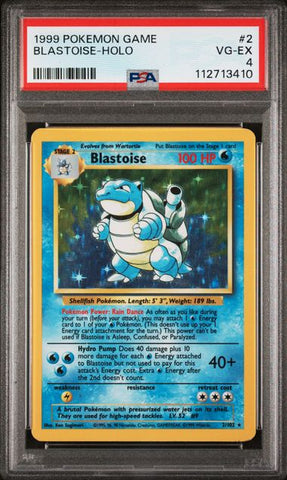 PSA 4  - 1999 Pokemon Base Unlimited - Blastoise Holo #2