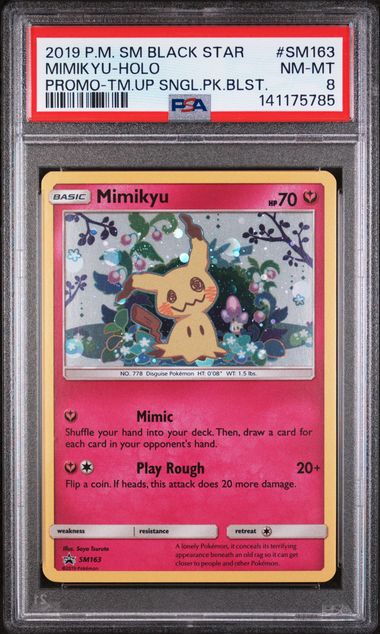 PSA 8 - SM Black Star Promo - Mimikyu