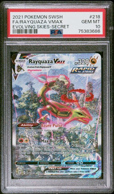 PSA 10 - Evolving Skies - Rayquaza VMAX