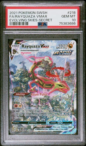 PSA 10 - Evolving Skies - Rayquaza VMAX #218