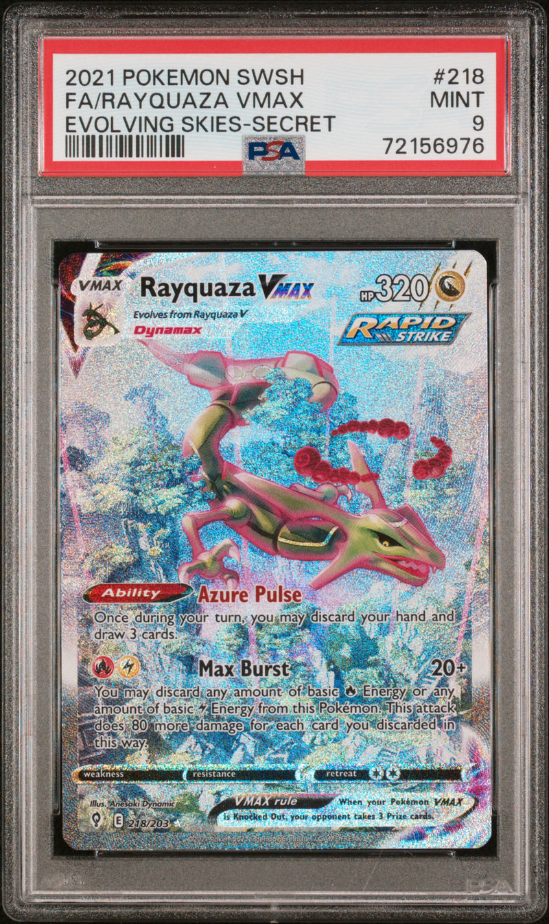 PSA 9 - Evolving Skies - Rayquaza VMAX