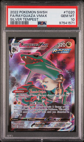 PSA 10 - Silver Tempest - Rayquaza Vmax #TG20