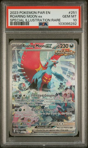 PSA 10 - Paradox Rift - Roaring Moon Ex #251 (Crack on Slab)