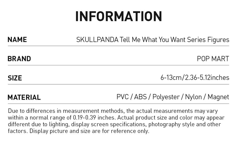 SKULLPANDA Tell Me What You Want Series Figures