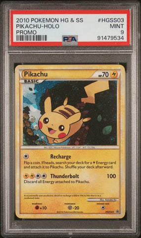 PSA 9 - Black Star Promo - Pikachu Holo #HGSS03