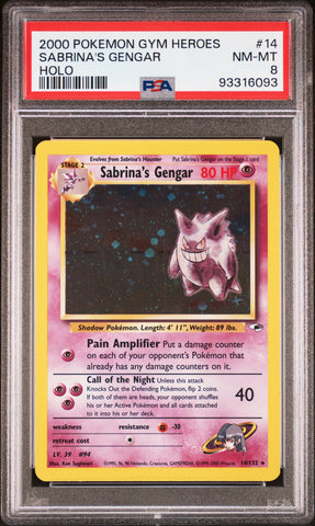 PSA 8 - Gym Heroes - Sabrina's Gengar #14