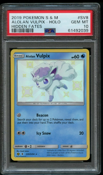 PSA 10 - Hidden Fates  - Alolan Vulpix