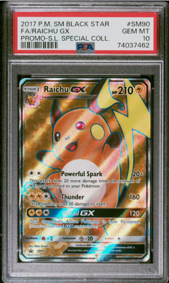 PSA 10 - Black Star Promo - Raichu GX