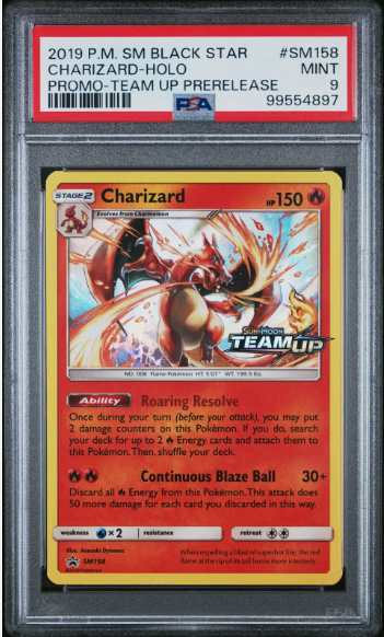 PSA 9 - Black Star Promo  - Charizard Team Up Pre-Release