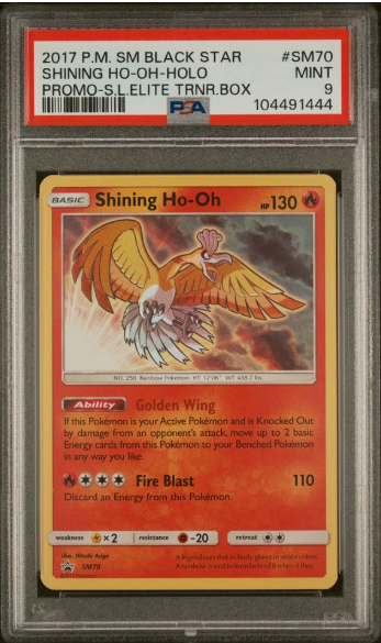 PSA 9 - Black Star Promo - Shining Ho-Oh