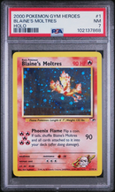 PSA 7- Gym Heroes - Blaine's Moltres Holo -