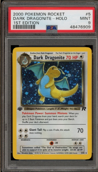 PSA 9 - Team Rocket 1st Edition - Dark Dragonite