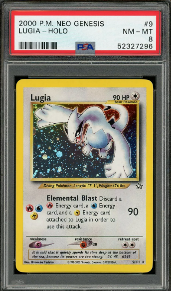 PSA 8 - 2000 Neo Genesis - Lugia Holo