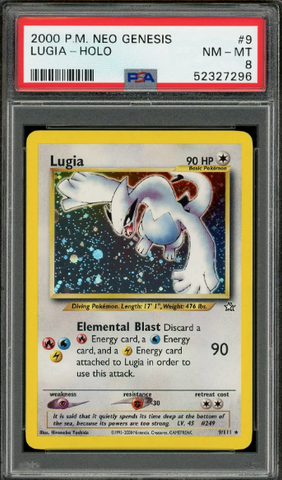 PSA 8 - 2000 Neo Genesis - Lugia Holo #9