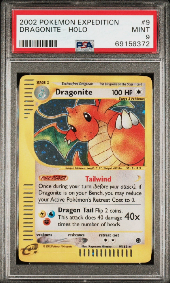 PSA 9 - 2002 Expedition - Dragonite Holo