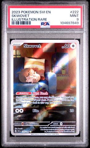 PSA 9 - Scarlet Violet Base  - Skwovet #222