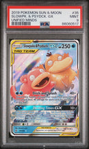 PSA 9 - Unified Minds - Slowpoke & Psyduck GX