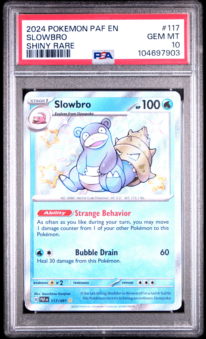 PSA 10 - Paldean Fates - Slowbro Shiny Rare