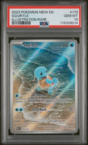 PSA 10 - Pokemon 151 - Squirtle #170