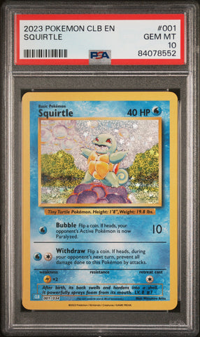 PSA 10 - Classic Collection Box  - Squirtle #001