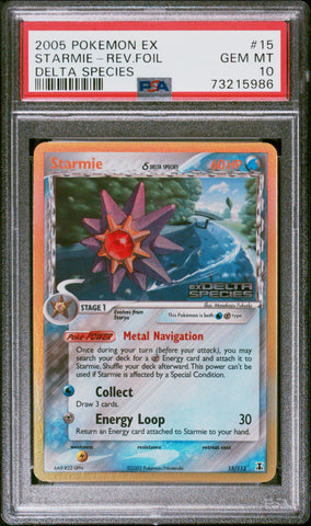 PSA 10  - Delta Species - Starmie Reverse Foil #15