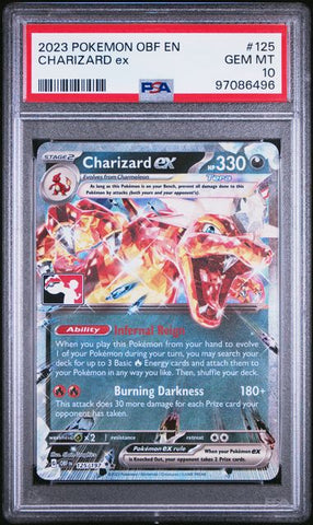 PSA 10 - Charizard ex #125 - Prize Pack Obsidian Flames
