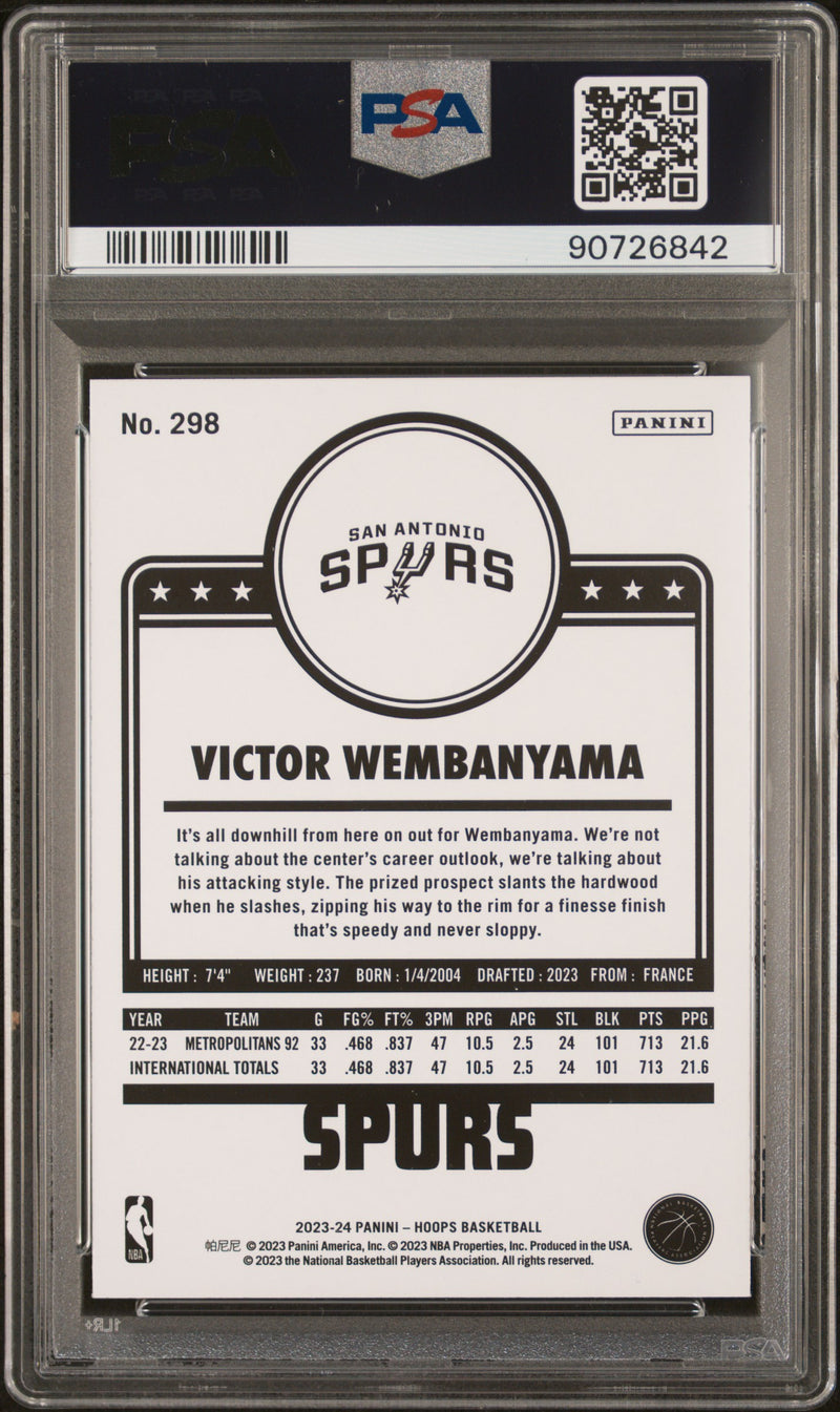PSA 10 - 2023 Hoops - Victor Wembanyama Teal Explosion