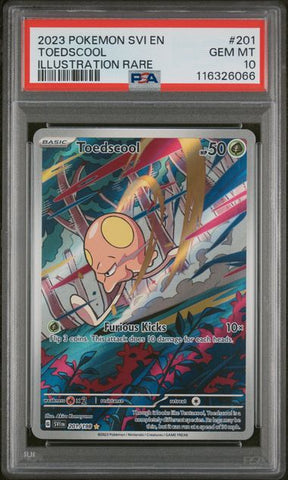 PSA 10 - Scarlet & Violet Base - Toedscool #201