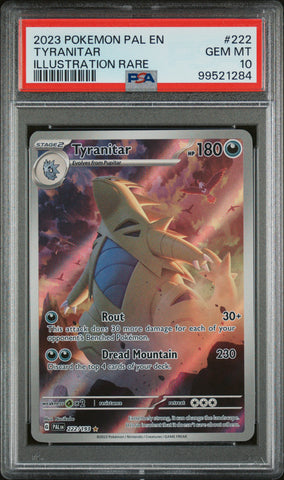 PSA 10 - Paldea Evolved - Tyranitar #222