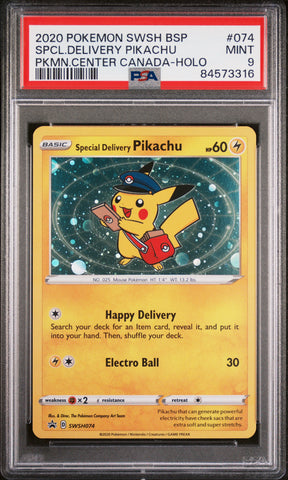 PSA 9 - Black Star Promo - Special Delivery Pikachu #74