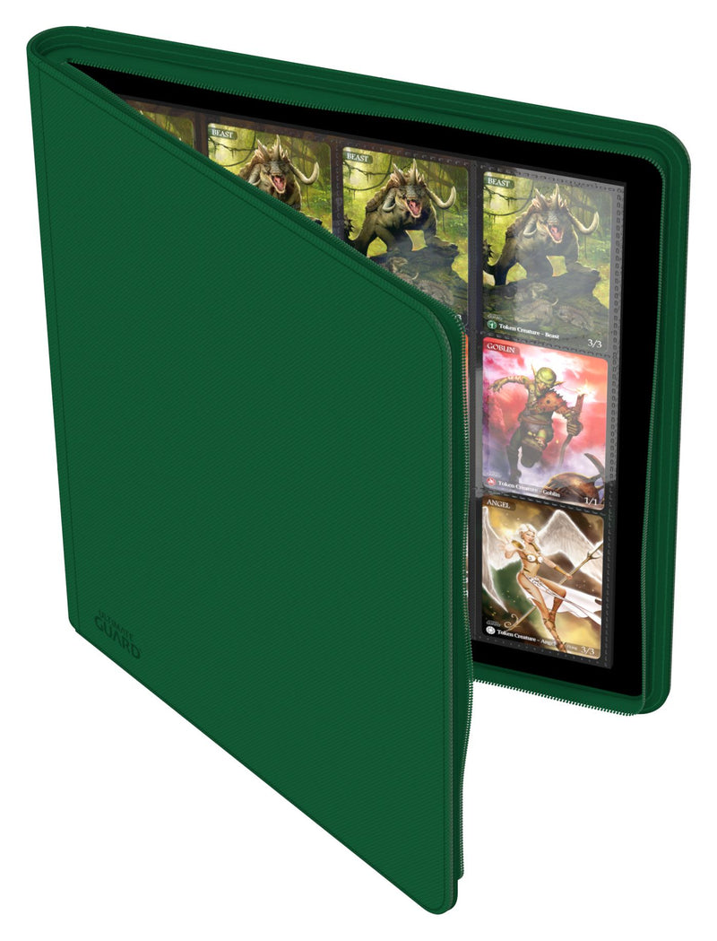 ULTIMATE GUARD - QUADROW ZIPFOLIO XENOSKIN 12PKT GREEN