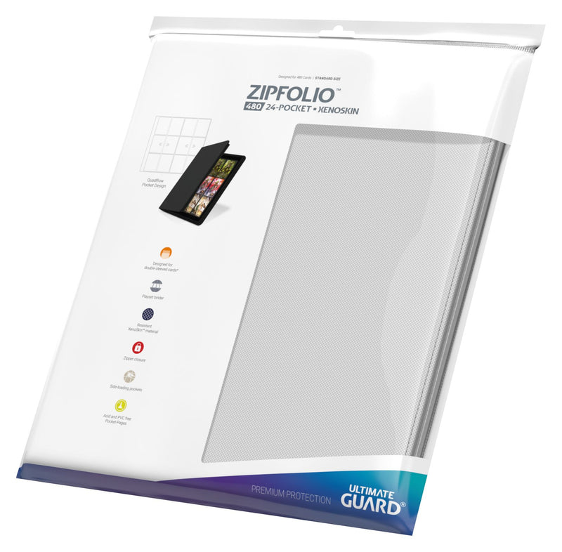 ULTIMATE GUARD - QUADROW ZIPFOLIO XENOSKIN 12PKT WHITE